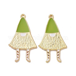 Pendentifs en émail d'alliage de placage de support de thème de noël&nbsp;PALLOY-O109-41LG