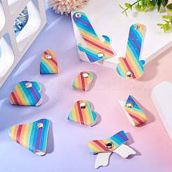 9 Stück Kabelhalter aus PU-Leder in 9 Stilen in Regenbogenfarben&nbsp;AJEW-TA0002-35