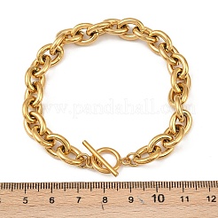 Bracciali a catena in acciaio inossidabile 304 per donna&nbsp;BJEW-C129-08A-G