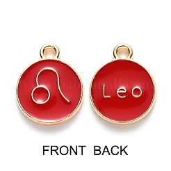 Pendentifs d'émail en alliage&nbsp;ENAM-SZ0001-28B-G