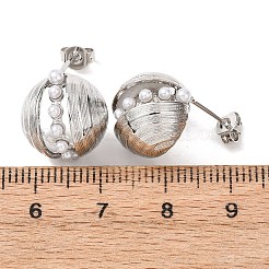 Runde Ohrstecker aus Messing&nbsp;EJEW-D351-01P