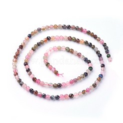 Fili di perle di tormalina multicolore naturale&nbsp;G-F619-20B-3mm