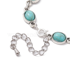 Ovale Gliederkettenarmbänder aus Legierungsharz für Damen&nbsp;BJEW-JB10131
