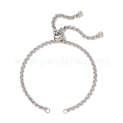 3 pieza de 3 estilos de acero inoxidable 304 con cadena rolo para hacer pulseras&nbsp;AJEW-JB01503
