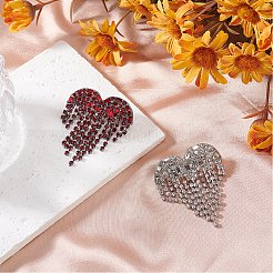 2 broche en alliage de strass bicolore&nbsp;FIND-GO0003-52