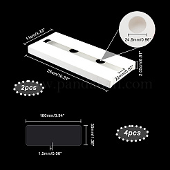 2 Stück unter dem Schrank montierter Stielglas-Organizer aus Acryl&nbsp;ODIS-WH0030-19