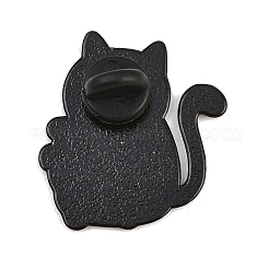 Divertidos pines esmaltados de gatos bebiendo en una pecera&nbsp;JEWB-E044-02EB-03