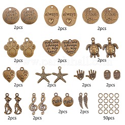 Bracciali in ottone regolabili fanno&nbsp;DIY-SC0007-03