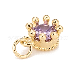 Charms di zirconi chiari intarsiati in ottone&nbsp;KK-A161-34G-E