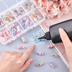 Contenitore per capsule in plastica trasparente apribile in 8 colore&nbsp;KY-OC0001-05