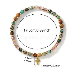 Braccialetti vintage in ottone con ciondoli a croce&nbsp;LS-GR0330-1