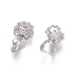 Micro pizzici in ottone con cubetti di zirconi trasparenti in zirconi&nbsp;ZIRC-L093-28