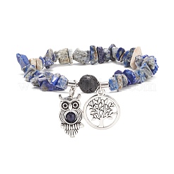 Stretch-Armband mit natürlichen Edelsteinsplittern&nbsp;BJEW-JB08603