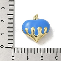 Emaille-Anhänger aus Messing mit Gestellbeschichtung&nbsp;KK-S366-05G-04