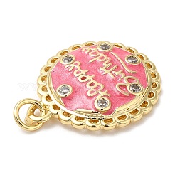 Pendentifs avec zircon cubiques à micro-pavés en laiton&nbsp;KK-Q775-20G