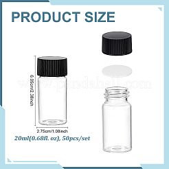 50 Stück leere Probenflasche aus Glas&nbsp;CON-PH0003-43