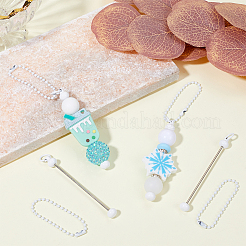 8 pieza de barra de hierro con cuentas para decorar joyas y manualidades.&nbsp;IFIN-SC0001-76