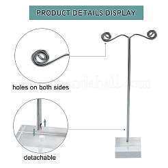3pcs t Bar Ohrring organische Glas-Displays-Sets&nbsp;X-EDIS-G012-01