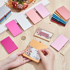 22 stücke 11 farben aluminium legierung visitenkarten halter fall box&nbsp;AJEW-WA0001-63