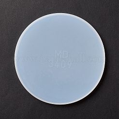 Diy flache runde tassenmatte silikonformen&nbsp;X-DIY-E036-02