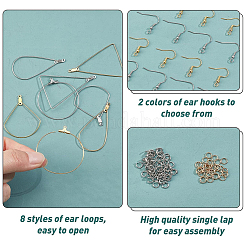 Kit de diy para hacer pendientes colgantes geométricos con alambre enrollado grande&nbsp;DIY-UN0003-02