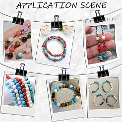 DIY-Armbänder aus synthetischen türkisfarbenen runden Perlen zum Basteln&nbsp;DIY-SC0030-26