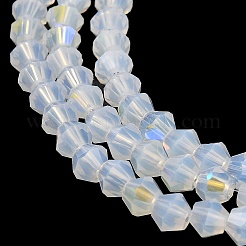 Nachahmung Jade galvanisieren Glasperlen Stränge&nbsp;EGLA-A039-J6mm-L05