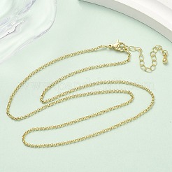 Collane con catena rolo in ottone da 1.5 mm&nbsp;NJEW-P339-06G