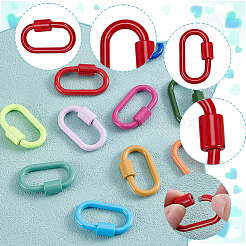 10 Stück 10 Farben Backfarbe Legierung Schraubverschluss Karabiner&nbsp;FIND-DR0002-28