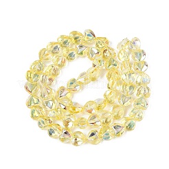Chapelets de perles en verre transparent électrolytique&nbsp;EGLA-N056-01A-11