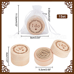 Säulen-Aufbewahrungsboxen für Fingerringe aus Holz&nbsp;CON-WH0086-063B