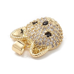 Pendentifs avec zircon cubiques à micro-pavés en laiton&nbsp;KK-M240-02F