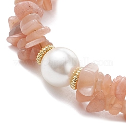 Armbänder aus natürlichen Sonnensteinperlen für Frauen&nbsp;BJEW-JB12306-03