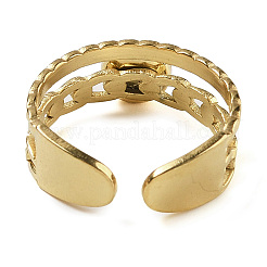 Anillos de dedo de ónix negro natural&nbsp;RJEW-U027-06G-04