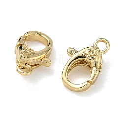 Fermoirs mousquetons en laiton croisés&nbsp;KK-H256-03G-02