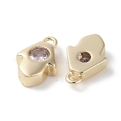 Adornos de latón micropavé de circonia cúbica&nbsp;KK-G491-27G-03