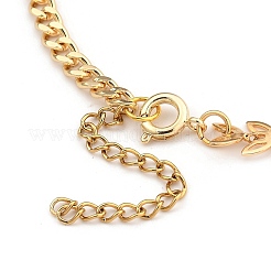 Braccialetti con ciondolo in acciaio inossidabile 304 con lettera d&nbsp;BJEW-JB05387-02