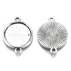 Impostazioni connettori cabochon in lega di stile tibetano&nbsp;TIBE-S322-010C-AS-RS