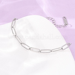 Bracelets à chaîne trombone en acier inoxydable 304 de 4 mm&nbsp;SA-CBA4160-22P