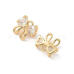 Breloques en laiton avec zircone cubique de micro pave&nbsp;KK-C099-03G