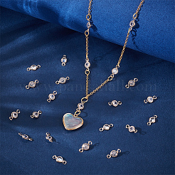 100 Stück Verbindungsstück-Charms aus klarer Zirkonia-Legierung&nbsp;FIND-UN0007-52