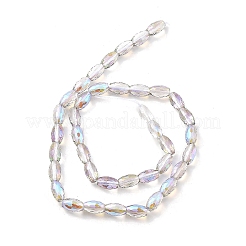 Galvanisieren transparente Glasperlen Stränge&nbsp;EGLA-M032-02A-HR01