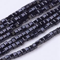 Würfelförmige Kristallglasperlen Stränge&nbsp;GLAA-F012-A02