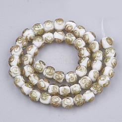 Perline murano con sabbia d'oro fatto a mano&nbsp;LAMP-T006-05K