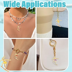 8pcs 4 pendentifs en alliage de couleurs&nbsp;FIND-YW0013-04
