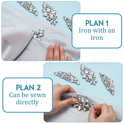 4 Stück 2 Stile Glascabochons aus Legierung&nbsp;DIY-GF0013-79