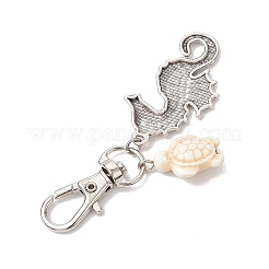 2 pz ciondolo decorazione turchese sintetico tartaruga&nbsp;HJEW-JM02297-02