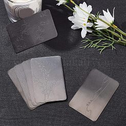 201 Thermotransferkarten aus Edelstahl&nbsp;DIY-NB0007-25