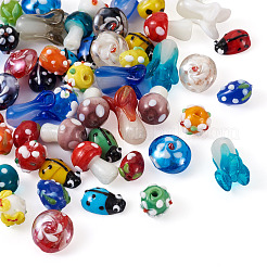 116 Stück handgefertigte Bunte Malerei-Perlen&nbsp;LAMP-CD0001-10