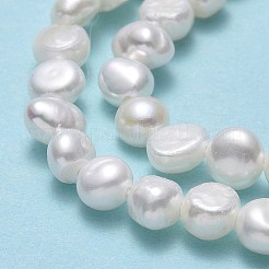 Brins de perles de culture d'eau douce naturelles&nbsp;PEAR-A005-07F-01